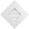 Ekena Millwork Diamond Surface Mount PVC Gable Vent: Non-Functional, w/ 3-1/2"W x 1"P Standard Frame, 16"W x 16"H GVPDI16X1601SN - alternate 1